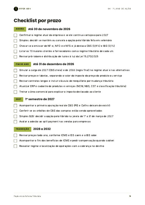 Página do checklist